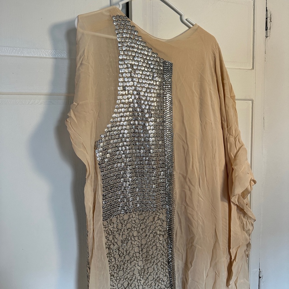 NWT Soft Beige Zara Atelier Kaftan with Metal Detail - Picture 3 of 15
